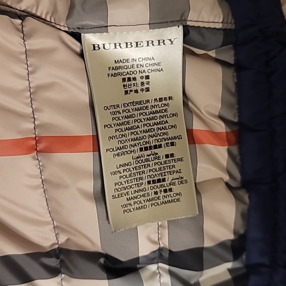 Burberry brit royal blue packable down jacket - Picture 4 of 5